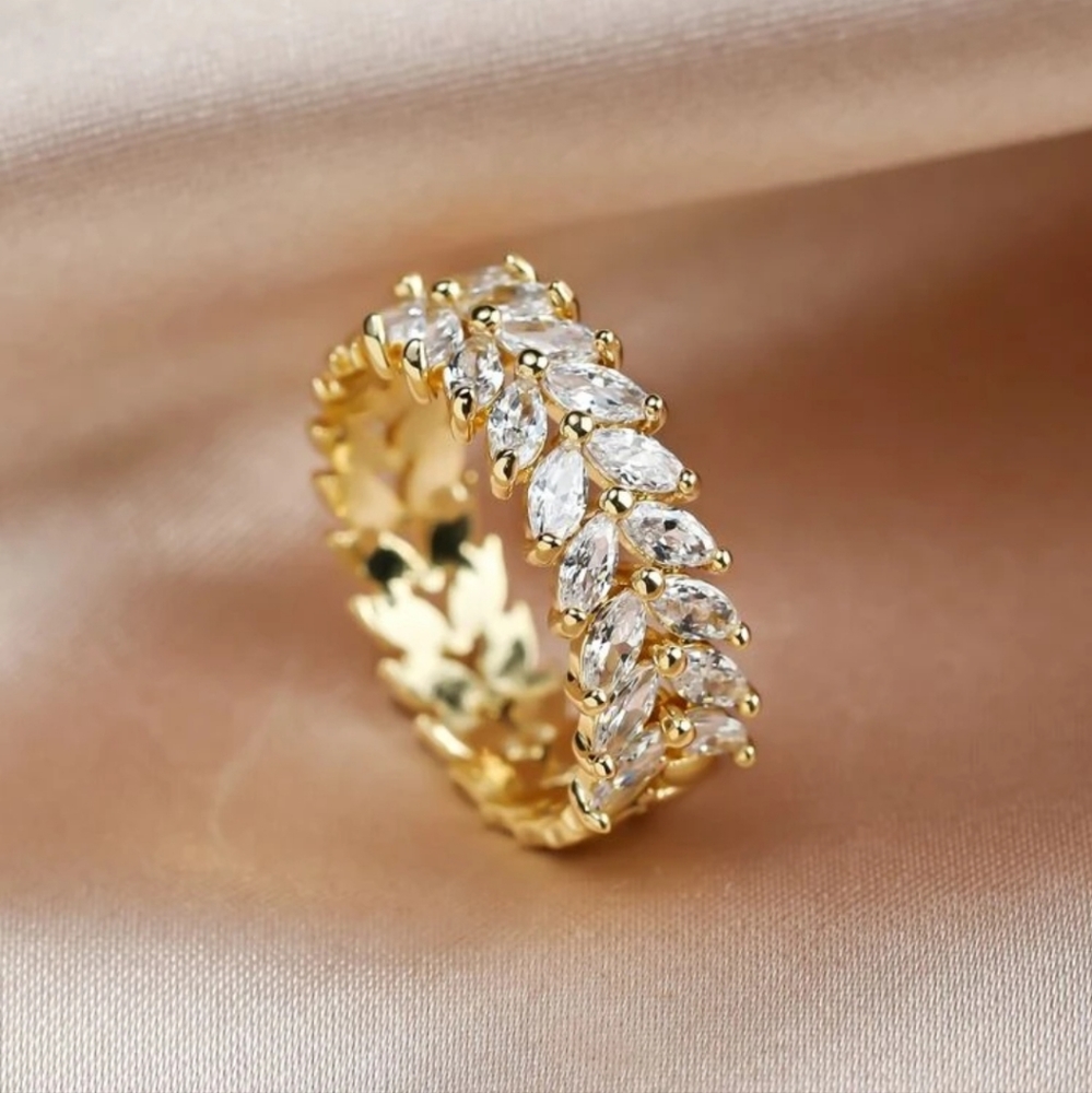 Brand new gold and CZ Ring